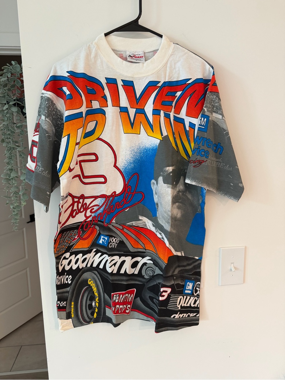 Vintage 90s Chase Authentics Dale Earnhardt #3 Goodwrench NASCAR T-Shirt Mens M